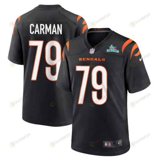 Jackson Carman 79 Cincinnati Bengals Super Bowl LVII Champions Men's Jersey - Black