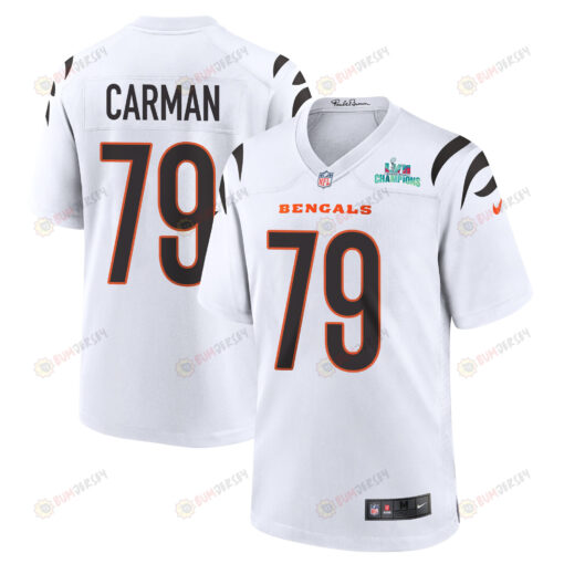 Jackson Carman 79 Cincinnati Bengals Super Bowl LVII Champions Men's Jersey - White