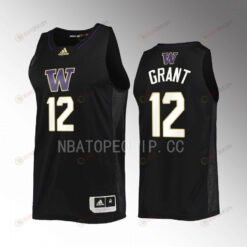 Jackson Grant 12 Washington Huskies 2022-23 Uniform Jersey Swingman Basketball Black