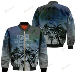 Jackson State Tigers Bomber Jacket 3D Printed Coconut Tree Tropical Grunge