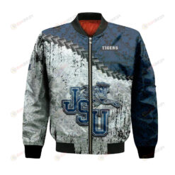 Jackson State Tigers Bomber Jacket 3D Printed Grunge Polynesian Tattoo