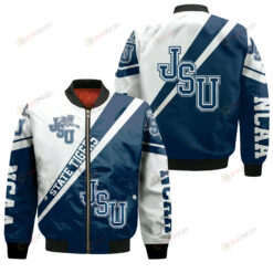 Jackson State Tigers Logo Bomber Jacket 3D Printed Cross Style