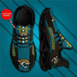 Jacksonville Jaguars Beehive Pattern Custom Name 3D Max Soul Sneaker Shoes