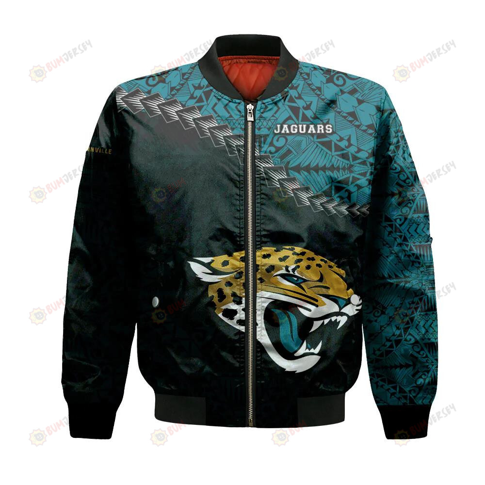 Jacksonville Jaguars Bomber Jacket 3D Printed Grunge Polynesian Tattoo