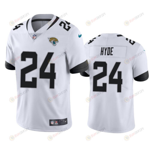 Jacksonville Jaguars Carlos Hyde 24 White Vapor Limited Jersey