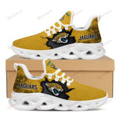 Jacksonville Jaguars Cracked Design Pattern Custom Name 3D Max Soul Sneaker Shoes