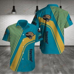 Jacksonville Jaguars Curved Hawaiian Shirt Team Logo Pattern