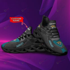 Jacksonville Jaguars Custom Name Black 3D Max Soul Sneaker Shoes