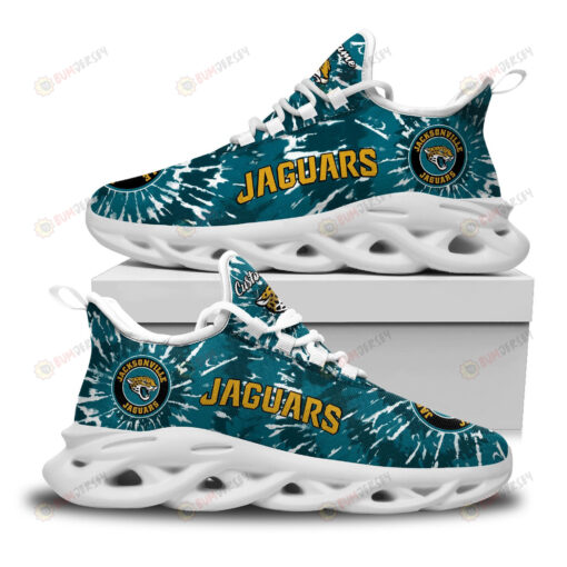 Jacksonville Jaguars Custom Name Logo Pattern 3D Max Soul Sneaker Shoes In Turquoise