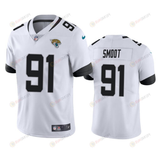 Jacksonville Jaguars Dawuane Smoot 91 White Vapor Limited Jersey