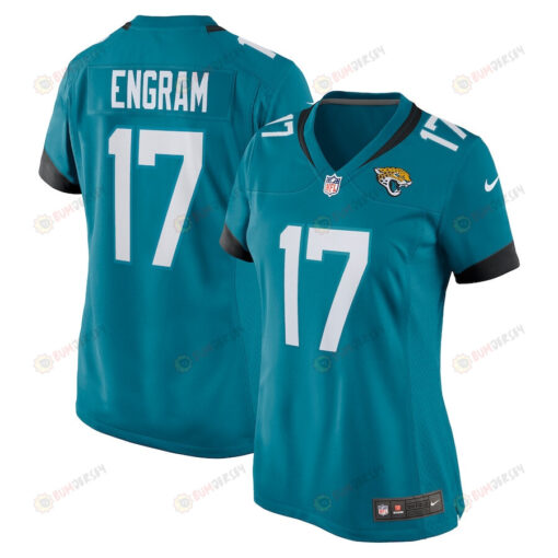 Jacksonville Jaguars Evan Engram 17 Alternate Game Women Jersey - Teal Jersey