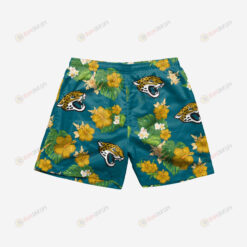 Jacksonville Jaguars Floral Hawaiian Men Shorts Swim Trunks - Print Shorts