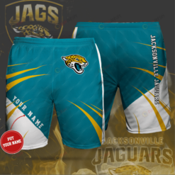 Jacksonville Jaguars Football Team Custom Name Hawaiian Shorts Summer Shorts Men Shorts - Print Shorts