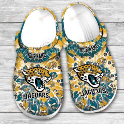 Jacksonville Jaguars Grateful Dead Custom Personalized Crocs Classic Clogs Shoes - AOP Clog