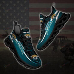 Jacksonville Jaguars Logo 3D Max Soul Sneaker Shoes In Teal