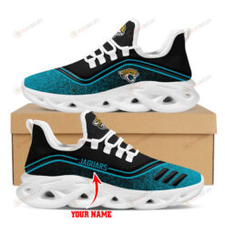 Jacksonville Jaguars Logo Border Pattern Custom Name 3D Max Soul Sneaker Shoes