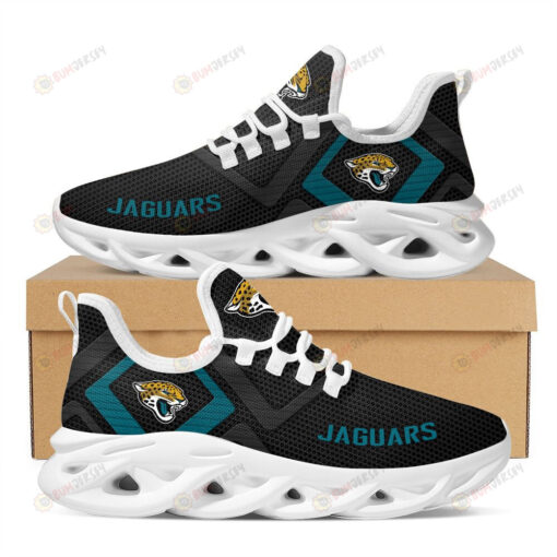 Jacksonville Jaguars Logo In Black Custom Name 3D Max Soul Sneaker Shoes