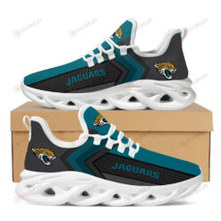 Jacksonville Jaguars Logo Pattern 3D Max Soul Sneaker Shoes In Turquoise And Black