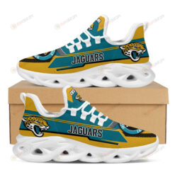 Jacksonville Jaguars Logo Pattern Custom Name 3D Max Soul Sneaker Shoes In Teal Gold