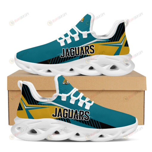 Jacksonville Jaguars Logo Stripe Pattern 3D Max Soul Sneaker Shoes