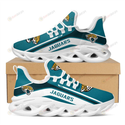 Jacksonville Jaguars Logo Stripe Pattern Custom Name 3D Max Soul Sneaker Shoes