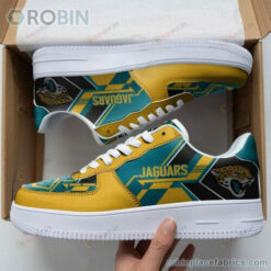 Jacksonville Jaguars Logo Team On Green/Yellow Air Force 1 Shoes Sneaker