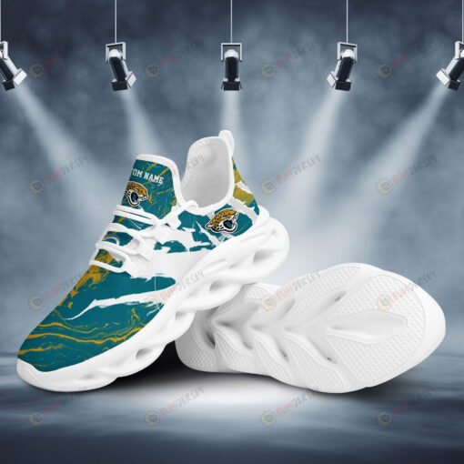 Jacksonville Jaguars Logo Unique Pattern Custom Name 3D Max Soul Sneaker Shoes