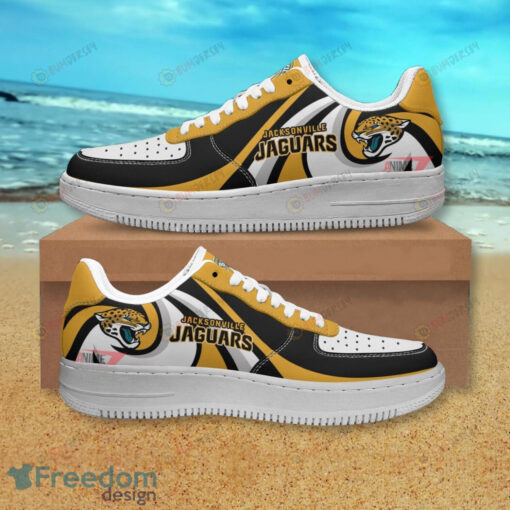 Jacksonville Jaguars Logo Yellow Black Pattern Air Force 1 Shoes Sneaker