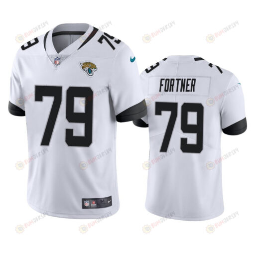 Jacksonville Jaguars Luke Fortner 79 White Vapor Limited Jersey