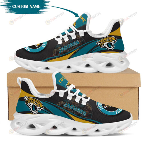 Jacksonville Jaguars Mascot Logo Pattern Custom Name 3D Max Soul Sneaker Shoes