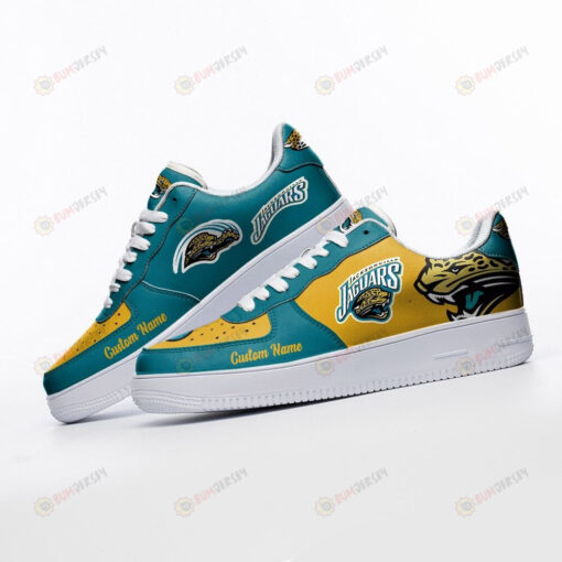 Jacksonville Jaguars Mascot Logo Pattern Custom Name Air Force 1 Printed