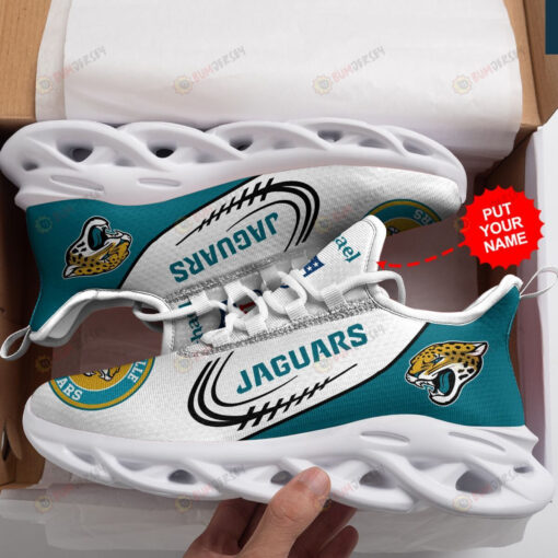 Jacksonville Jaguars With Cheetah Pattern Custom Name 3D Max Soul Sneaker Shoes