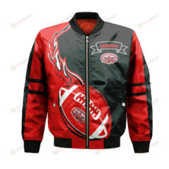 Jacksonville State Gamecocks Bomber Jacket 3D Printed Flame Ball Pattern