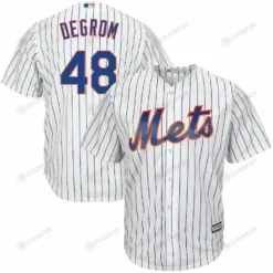 Jacob Degrom New York Mets Big And Tall Official Cool Base Player Jersey - White Royal