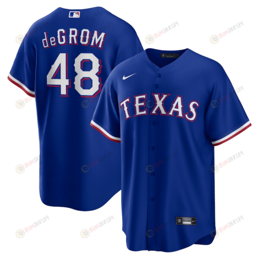 Jacob deGrom 48 Texas Rangers Alternate Men Jersey - Royal