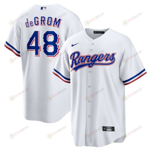 Jacob deGrom 48 Texas Rangers Home Player Jersey - White
