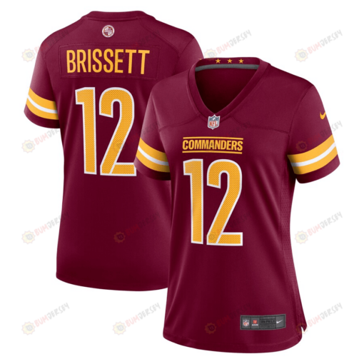 Jacoby Brissett 12 Washington Commanders WoMen's Jersey - Burgundy