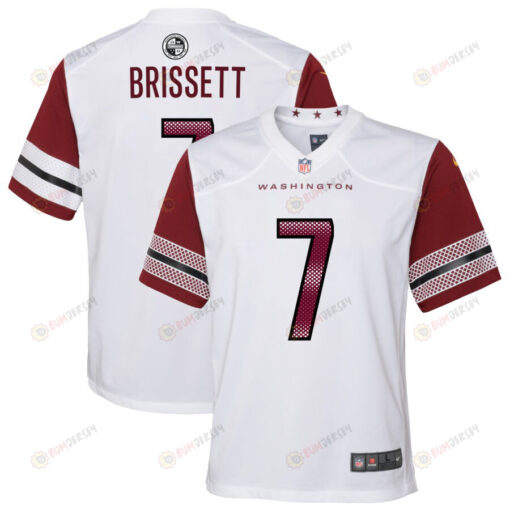 Jacoby Brissett 7 Washington Commanders Game Youth Jersey - White