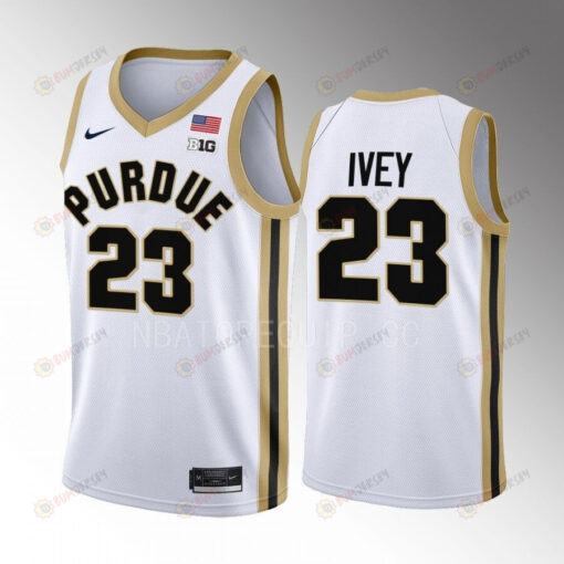 Jaden Ivey 23 Purdue Boilermakers 2022-23 Uniform Jersey College Basketball White