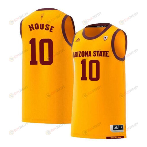 Jaelen House 10 Arizona State Sun Devils Retro Basketball Men Jersey - Yellow