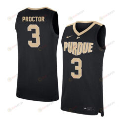 Jahaad Proctor 3 Purdue Boilermakers Elite Basketball Men Jersey - Black