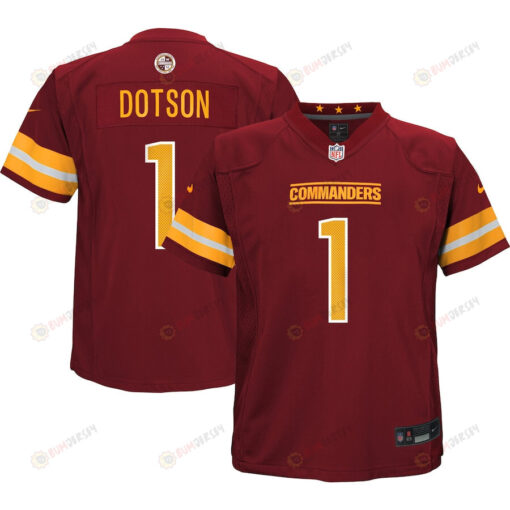 Jahan Dotson 1 Washington Commanders Youth Jersey - Burgundy