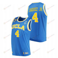 Jaime Jaquez Jr. 4 UCLA Bruins 2023 March Madness Elite 8 College Basketball Jersey - Blue