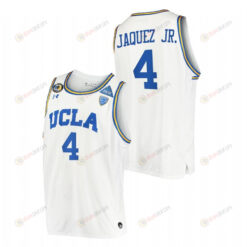 Jaime Jaquez Jr. 4 UCLA Bruins 2023 March Madness Elite 8 College Basketball Men Jersey - White