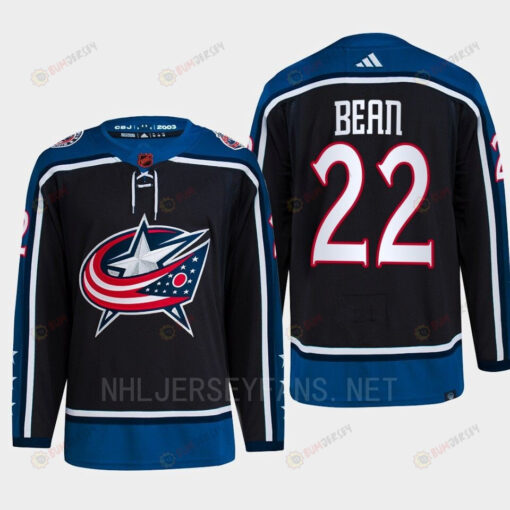 Jake Bean 22 Reverse Retro 2.0 2022 Columbus Blue Jackets Navy Jersey Primegreen