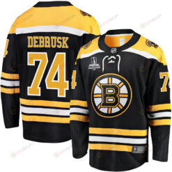 Jake DeBrusk 74 Boston Bruins Stanley Cup 2023 Playoffs Patch Home Breakaway Men Jersey - Black
