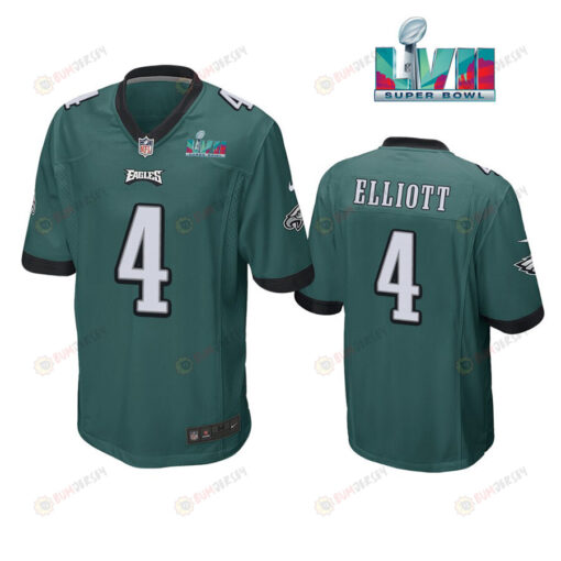 Jake Elliott 4 Philadelphia Eagles Super Bowl LVII Game Player Men Jersey - Green