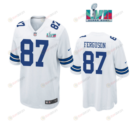Jake Ferguson 87 Dallas Cowboys Super Bowl LVII Super Bowl LVII White Men's Jersey