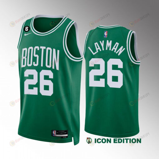 Jake Layman 26 Boston Celtics 2022-23 Icon Edition Green Jersey