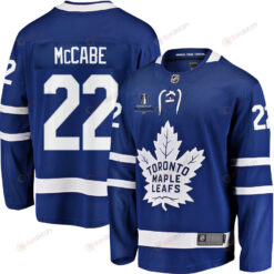 Jake McCabe 22 Toronto Maple Leafs Stanley Cup 2023 Playoffs Patch Home Breakaway Men Jersey - Blue